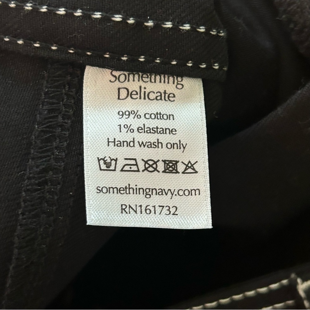 Something Navy Black‎ Wide Leg contrast stitch trousers size 16 New - Picture 9 of 9